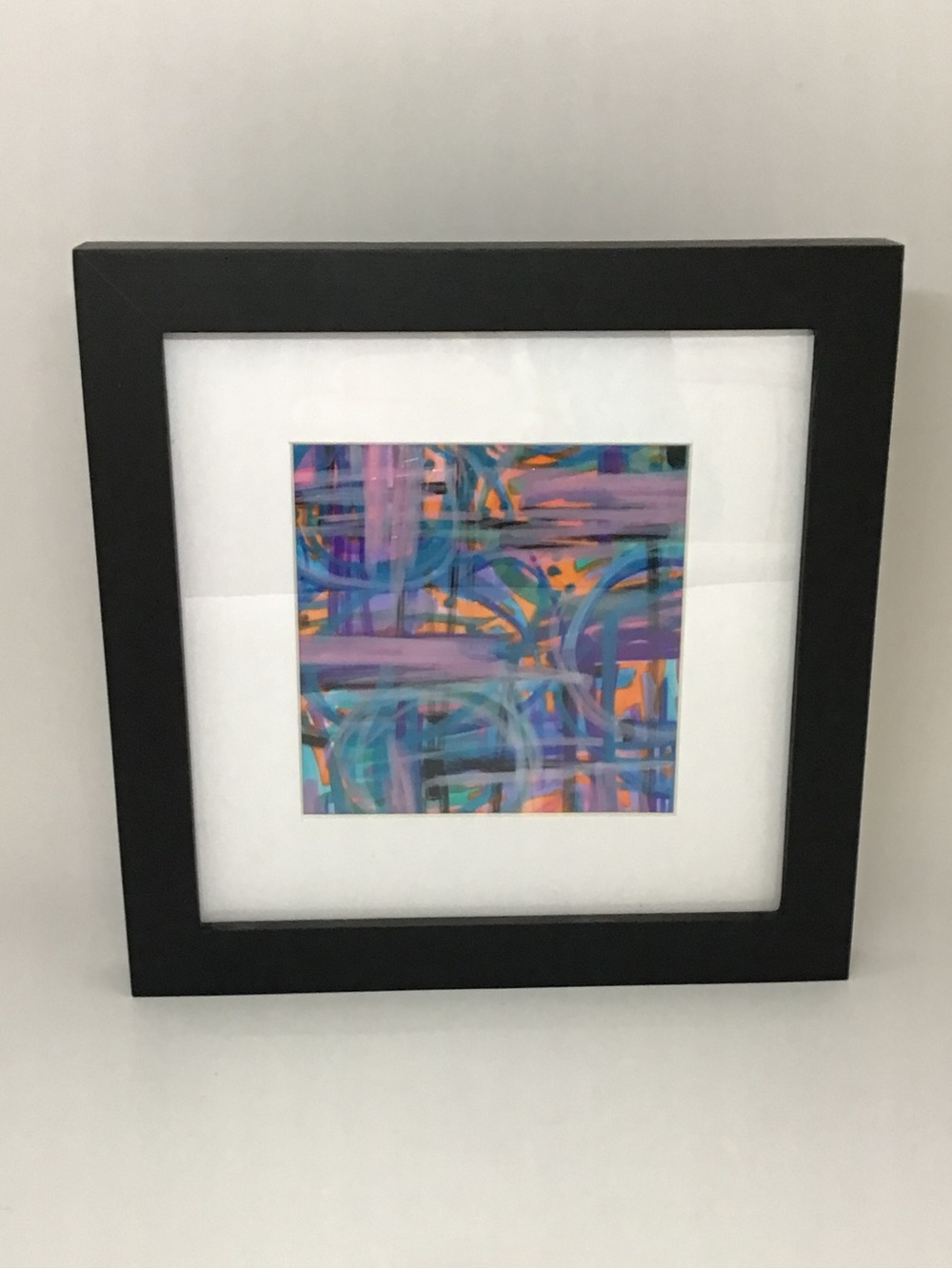 Elizabeth Harris Original Abstract Painting “Confluence” Framed Contemporary Art